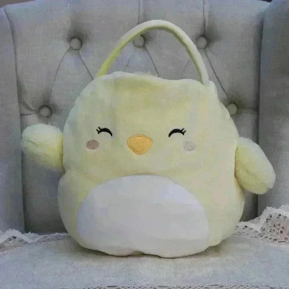 Squishmallows Ivanna the Yellow Chick Easter Basket Pail - Picture 8 of 11